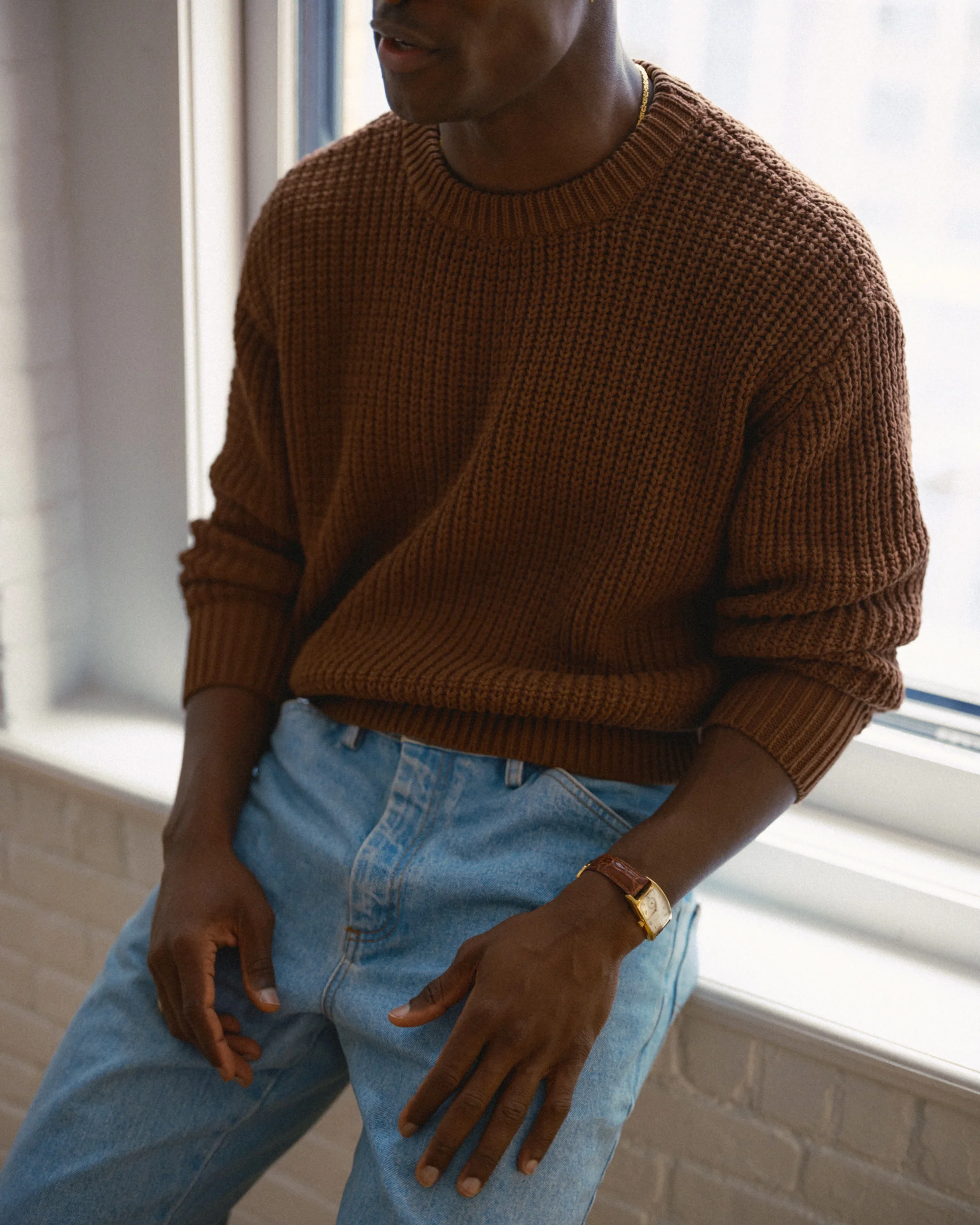 Cotton Fisherman Knit Sweater - Image 16