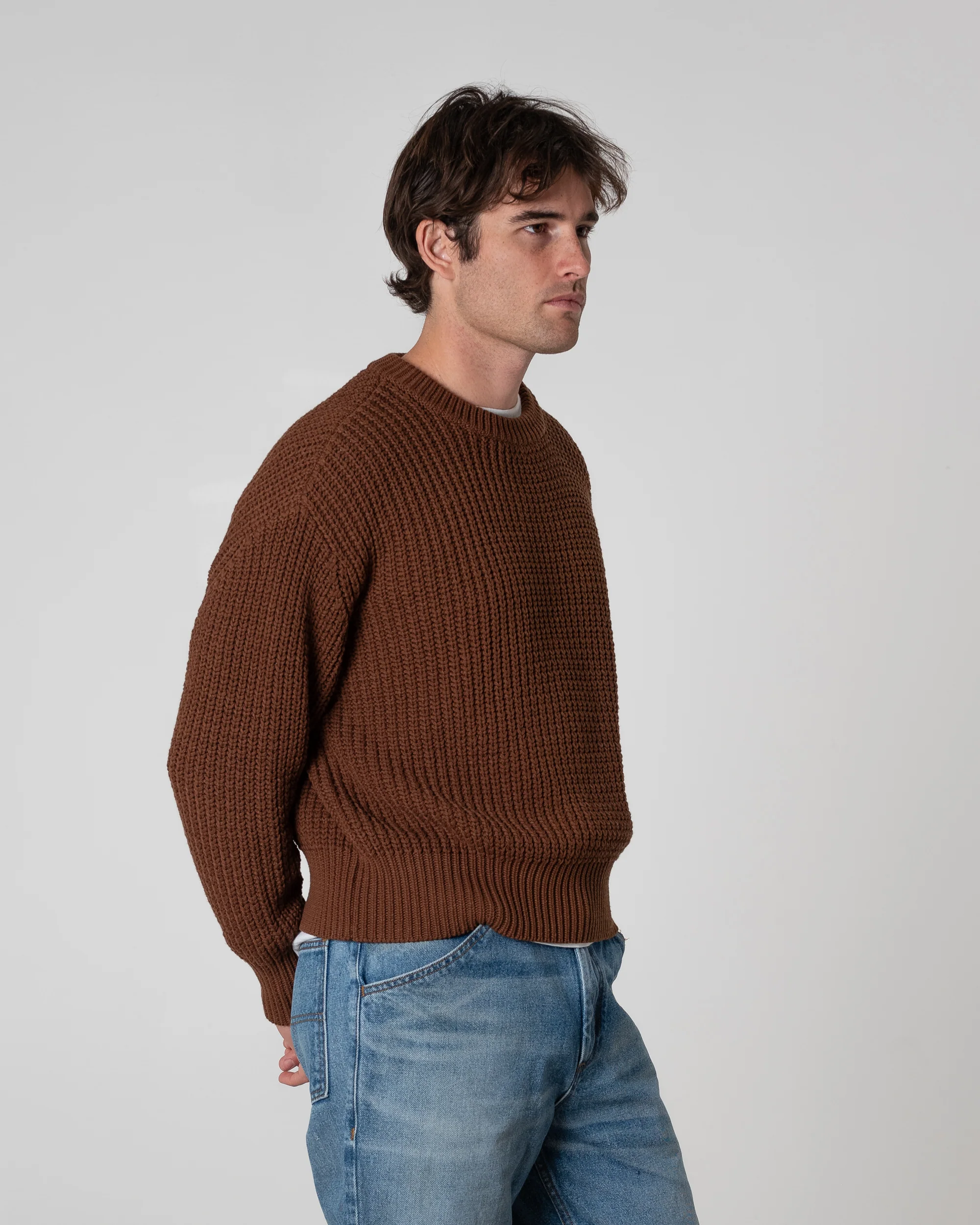 Cotton Fisherman Knit Sweater - Image 3
