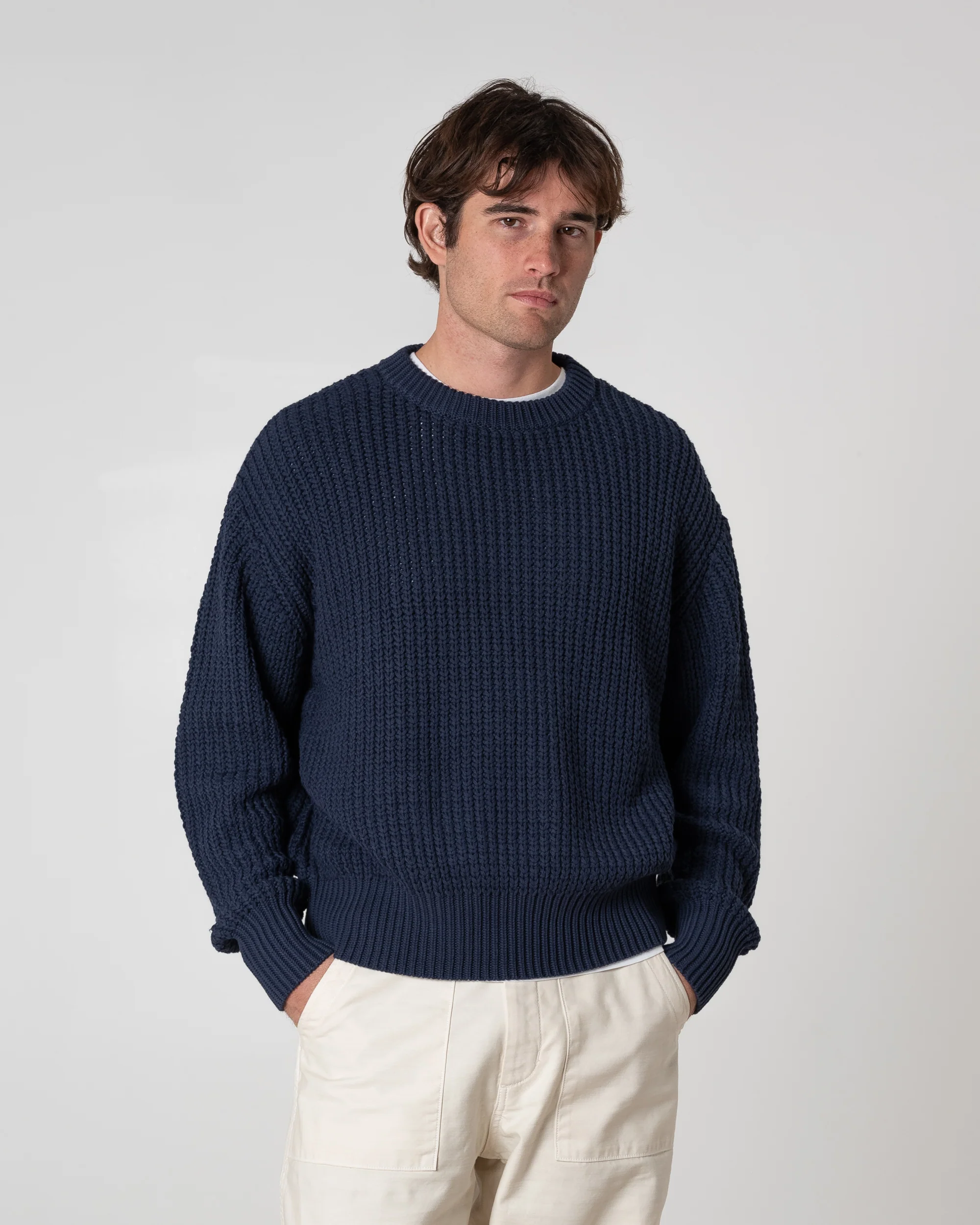Cotton Fisherman Knit Sweater - Image 6