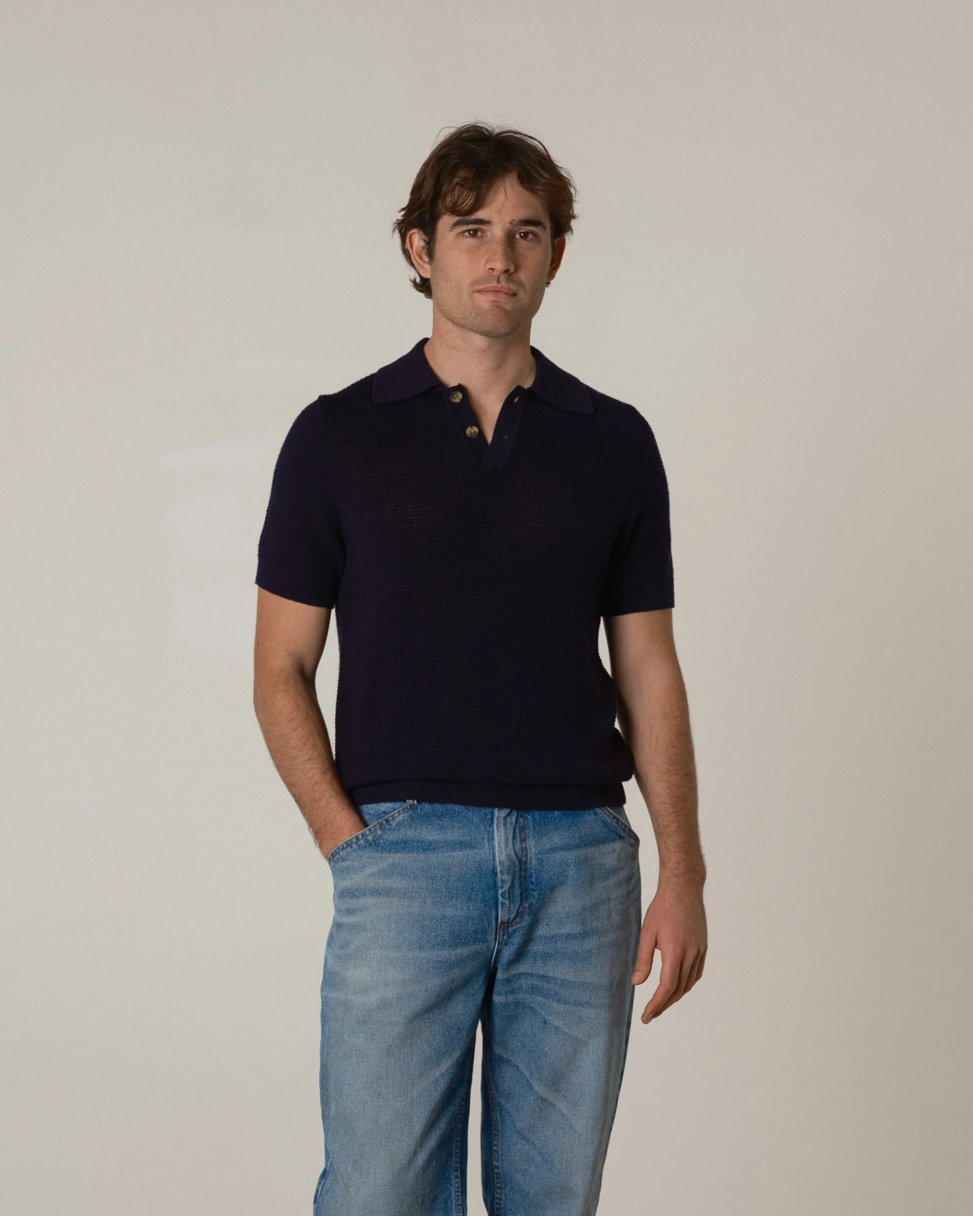 Crochet Knit Polo - Image 4
