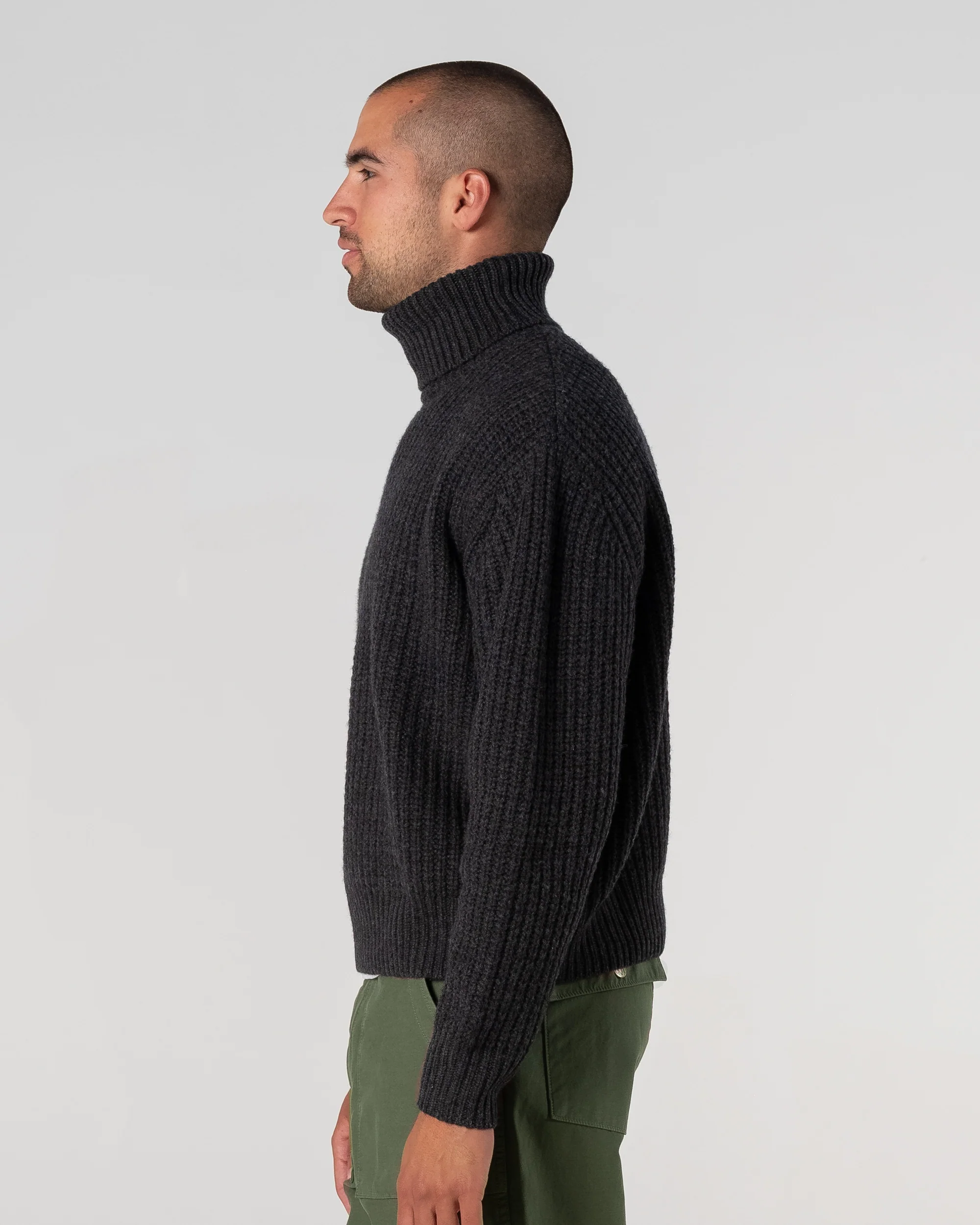 Wool Fisherman Knit Turtleneck - Image 3